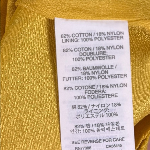 J Crew Yellow Sleeveless Eyelet Jacquard Fit Flare Dress Fully Lined Size 4 - Picture 6 of 7